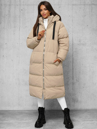 Γυναικείο μπουφάν μπεζ OZONEE JS/5M3163/62Z