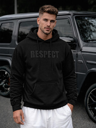 Ανδρικό Φούτερ με Κουκούλα μαύρο OZONEE JS/8B1968/3