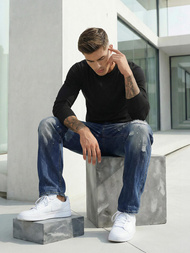 Ανδρικό τζιν παντελόνι μπλε OZONEE O/KK2885Z