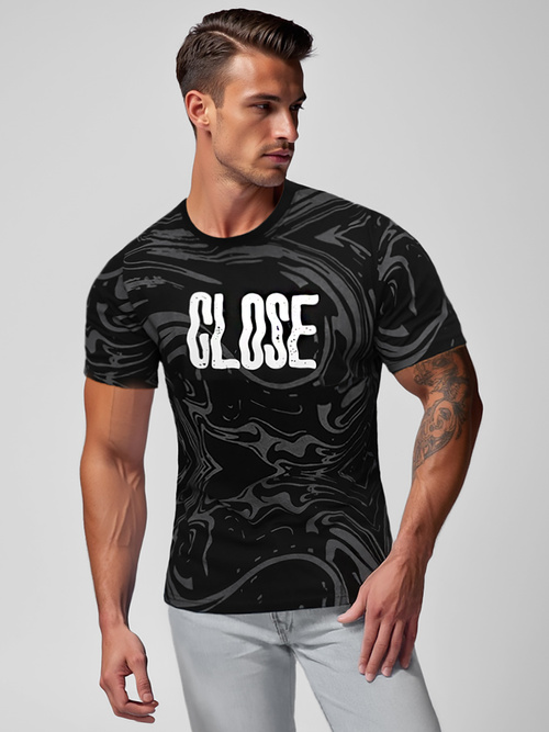 Ανδρικό μπλουζάκι μαύρο OZONEE O/MPO3470Z