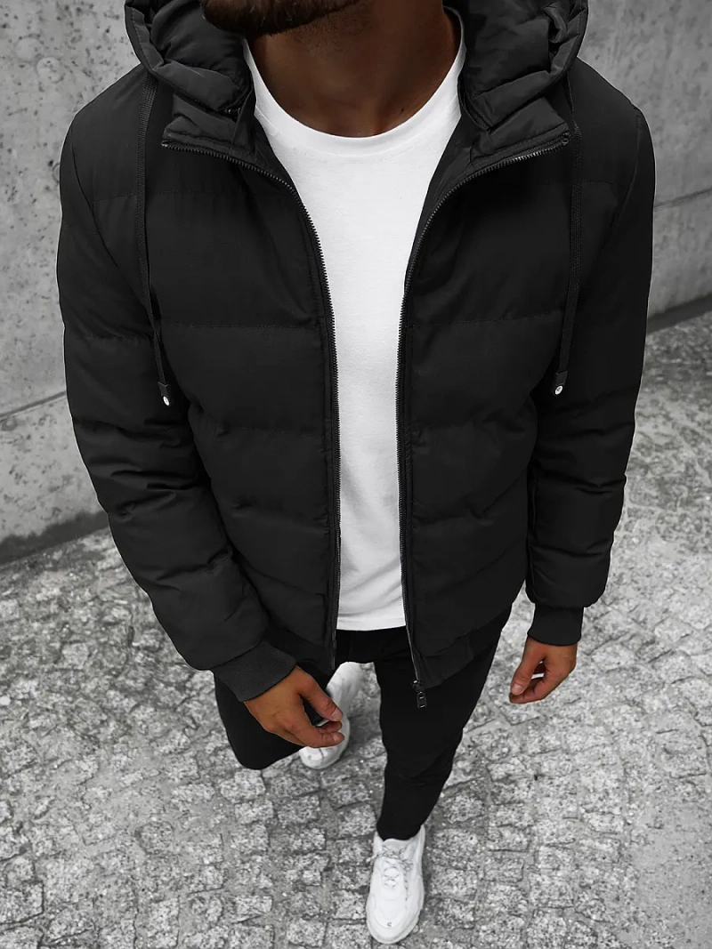 Ανδρικό μπουφάν μαύρο OZONEE JS/M761/392