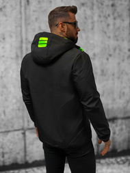 Ανδρικό μπουφάν softshell μαύρο-πράσινο OZONEE JS/HH026/1AZ