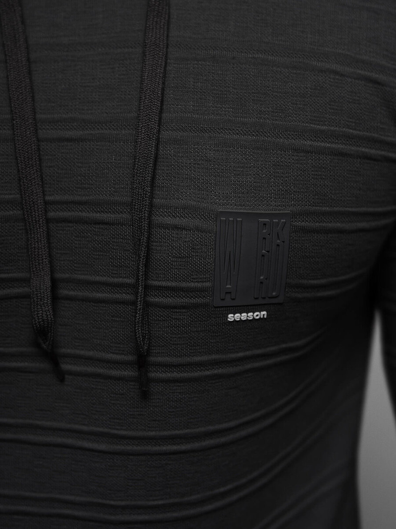 Ανδρικό Φούτερ με Κουκούλα μαύρο OZONEE O/TB2272