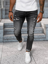 Ανδρικό τζιν παντελόνι mαύρος OZONEE NB/MP0169G