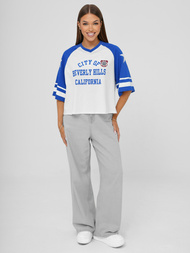 Γυναικείο μπλουζάκι Λευκό και μπλε OZONEE JS/R62493