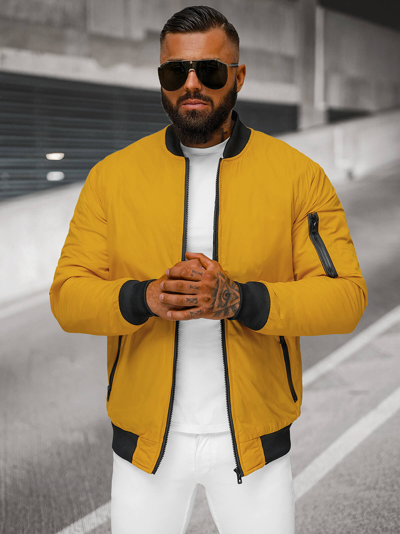 Ανδρικό μπουφάν kαμήλα OZONEE JS/AK95Z