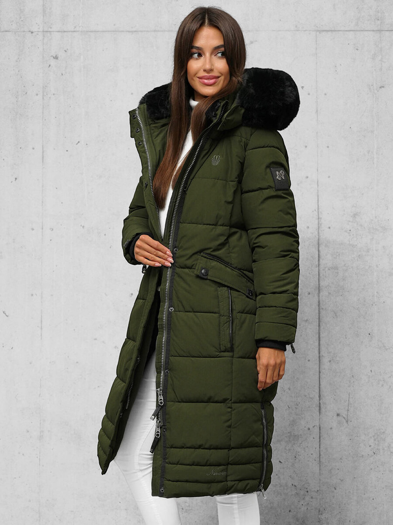 Γυναικείο μπουφάν χακί OZONEE O/W377