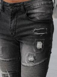 Ανδρικό τζιν παντελόνι mαύρος OZONEE NB/MP0142NZ