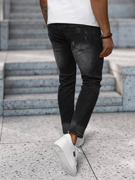 Ανδρικό τζιν παντελόνι mαύρος OZONEE NB/MP0063/1N