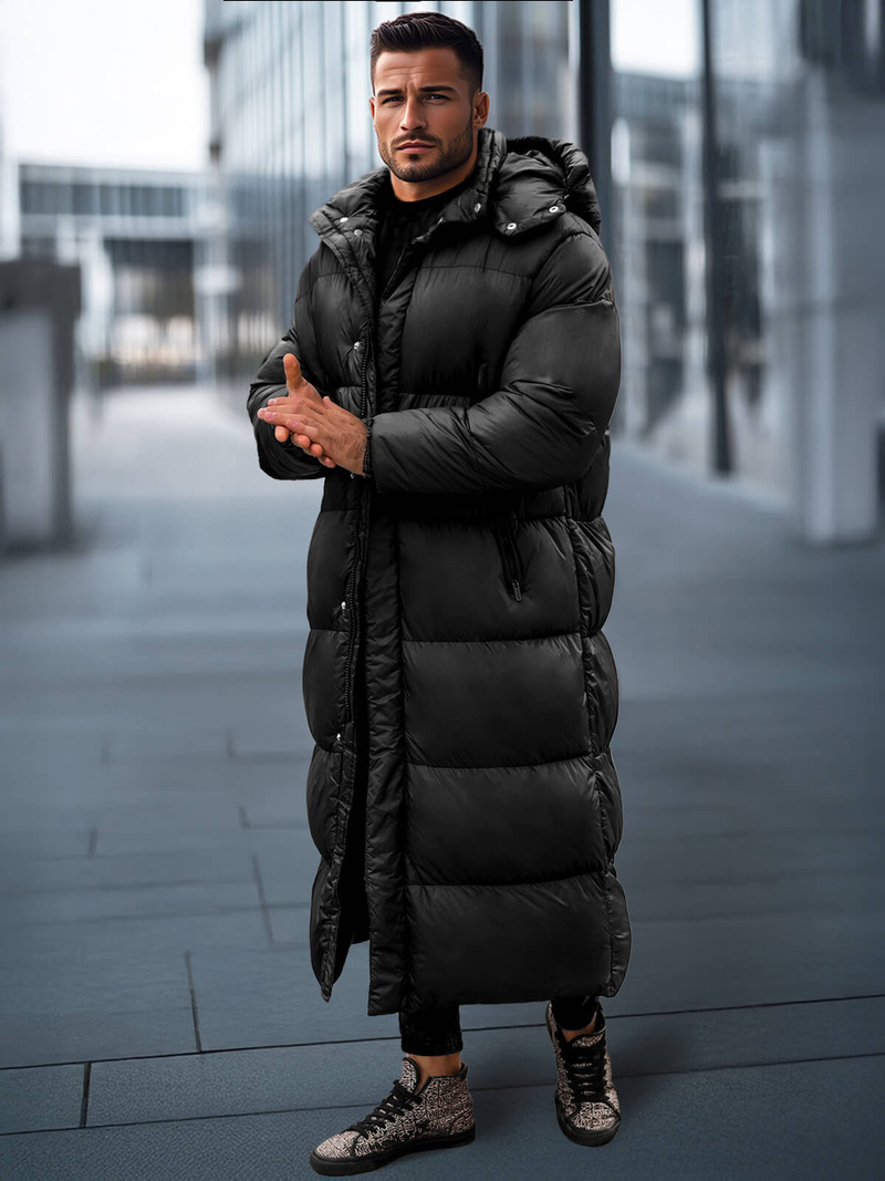 Ανδρικό χειμερινό μπουφάν μαύρο OZONEE O/M3202Z