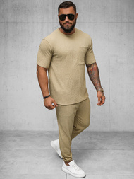 Ανδρικό μπλουζάκι kαμήλα OZONEE O/Y960T