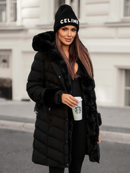 Γυναικείο μπουφάν μαύρο OZONEE JS/5M3156/392Z