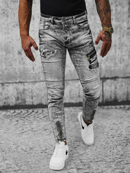 Ανδρικό τζιν παντελόνι mαύρος OZONEE NB/MP0162N