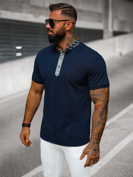 Ανδρική μπλούζα polo ναυτικό μπλε OZONEE O/DA803