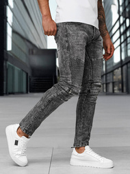 Ανδρικό τζιν παντελόνι mαύρος OZONEE NB/MP0069NZ