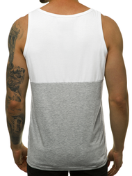 Ανδρικό αμάνικο μπλουζάκι λευκό OZONEE JS/SS11062
