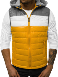 Ανδρικό αμάνικο μπουφάν κίτρινο OZONEE N/6105