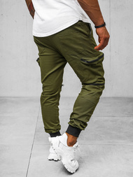 Ανδρικό παντελόνι chino jogger χακί OZONEE O/475