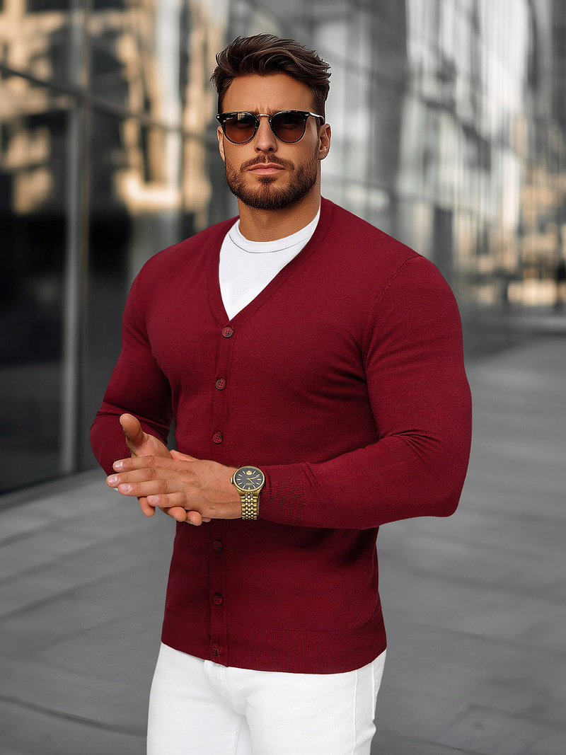 Ανδρικό πουλόβερ mαρόν OZONEE NB/MM6006/7Z