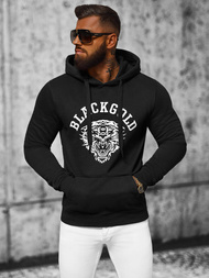 Ανδρικό Φούτερ με kουκούλα μαύρο OZONEE NB/MF2007