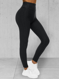 Γυναικείο σετ φόρμας δύο κομματιών μαύρο OZONEE JS/YW88037/1