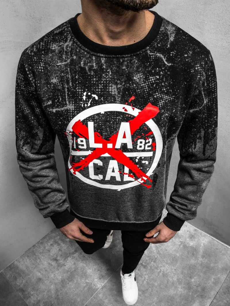 Ανδρικό Φούτερ μαύρο OZONEE JS/22053Z