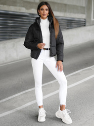 Γυναικείο μπουφάν μαύρο OZONEE JS/16M9188/392Z