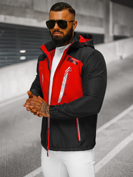 Ανδρικό μπουφάν Softshell μαύρο-Κόκκινο OZONEE JS/HH022/1C