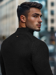 Ανδρικό πουλόβερ mαύρος OZONEE NB/MM6020/4Z