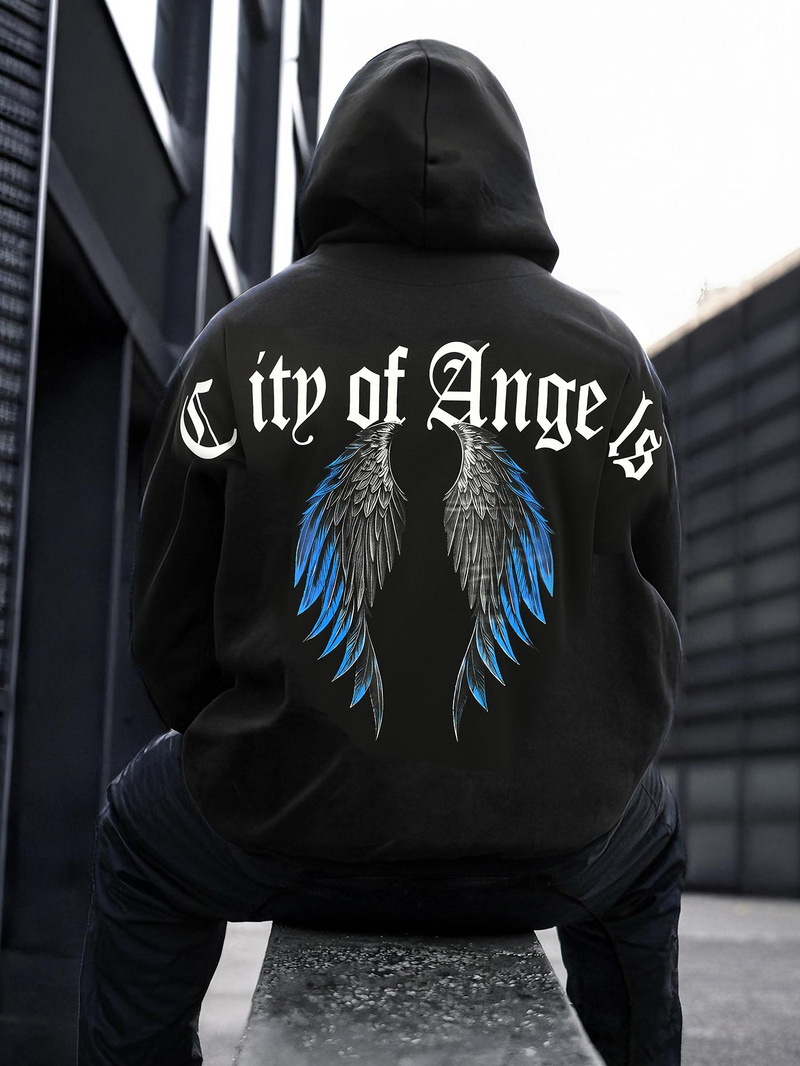 Ανδρικό Φούτερ με Κουκούλα μαύρο OZONEE JS/21B1901/3