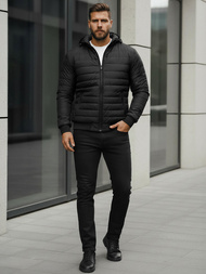 Ανδρικό μπουφάν μαύρο OZONEE JS/MY13Z