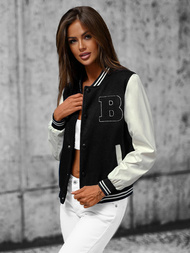 Γυναικείο μπουφάν μαύρο OZONEE JS/16M9067/392