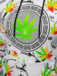 Ανδρικό Φούτερ με Κουκούλα λευκό OZONEE O/HM650Z