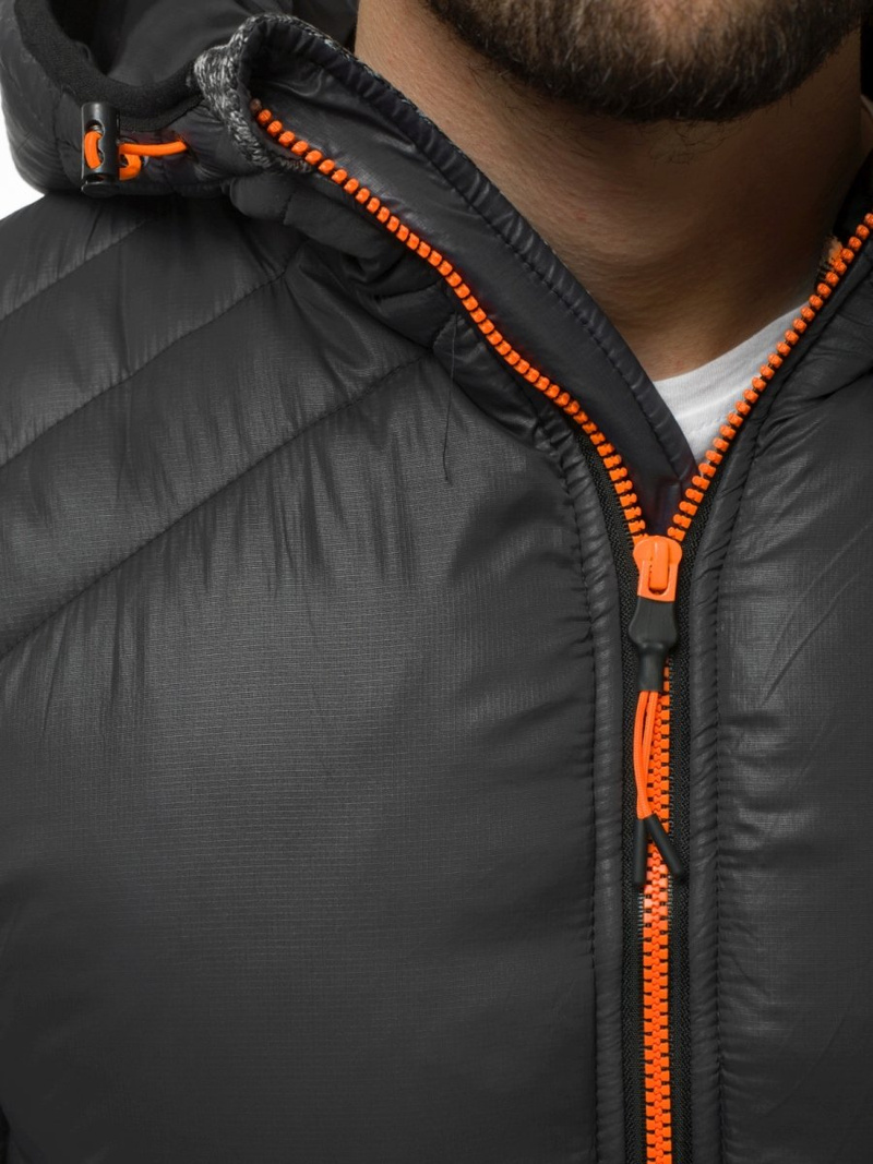 Ανδρικό μπουφάν γραφίτη OZONEE JS/KS2001K