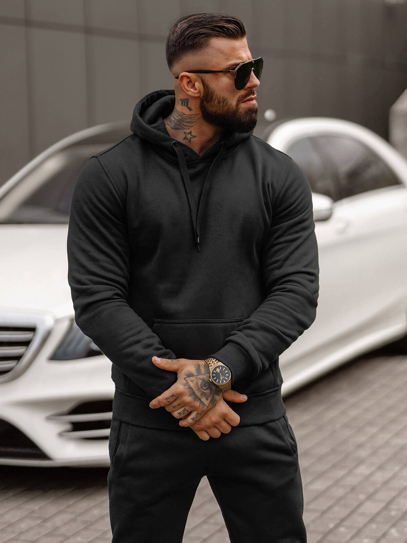 Ανδρικό σετ φόρμας μαύρο OZONEE JS/68C10381/3Z