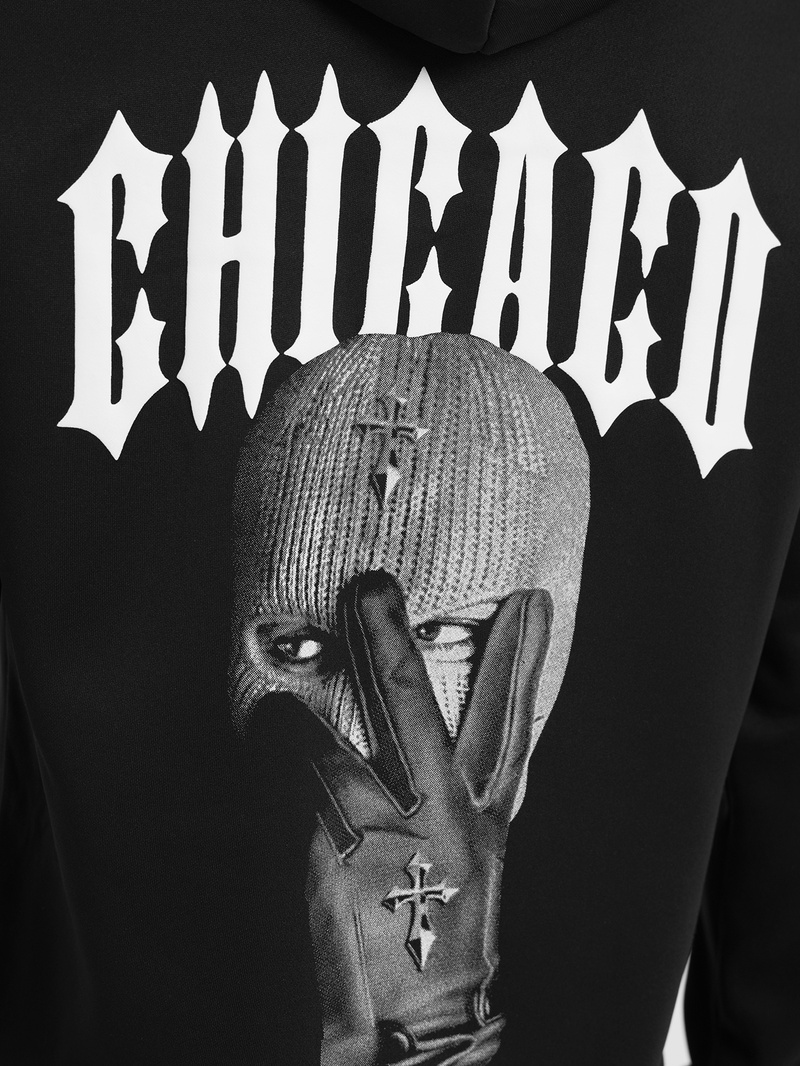 Ανδρικό Φούτερ με Κουκούλα μαύρο OZONEE JS/21B1903/3