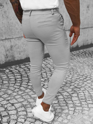 Ανδρικό παντελόνι chino Γκρί OZONEE O/P4049