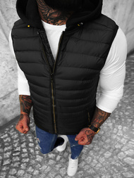 Ανδρικό αμάνικο μπουφάν μαύρο OZONEE N/7135