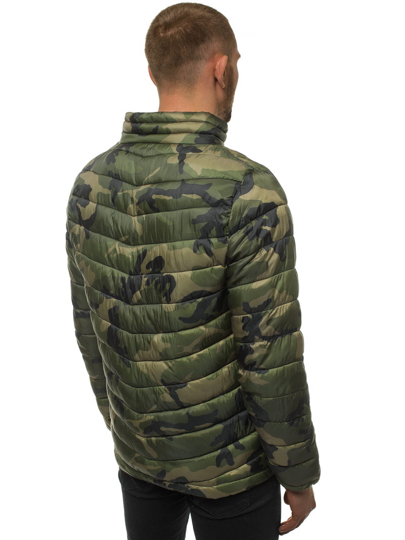 Ανδρικό μπουφάν πράσινο-καμουφλάζ OZONEE JS/SM80Z