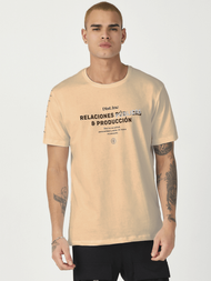 Ανδρικό μπλουζάκι μπεζ OZONEE MR/21516