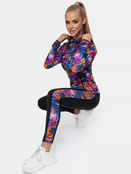 Γυναικείο σετ φόρμας δύο κομματιών πολύχρωμο OZONEE O/02704