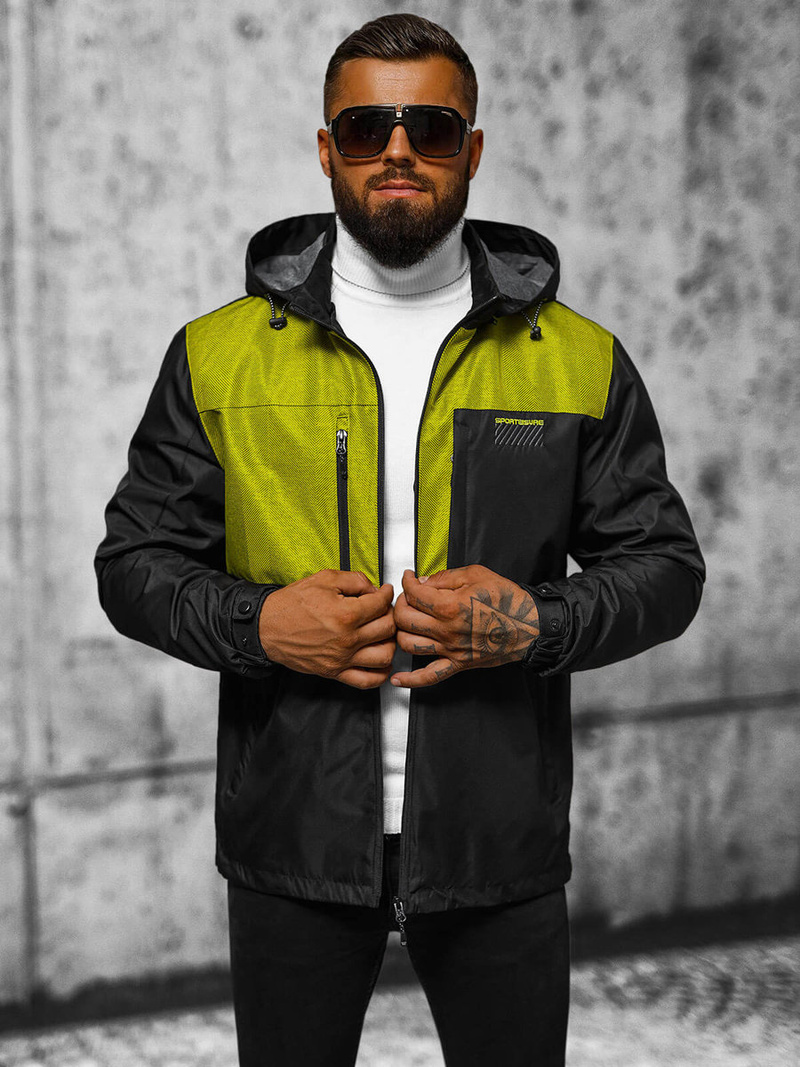 Ανδρικό μπουφάν μαύρο OZONEE JS/22M311/392