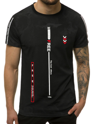 Ανδρικό μπλουζάκι μαύρο OZONEE JS/SS10999