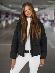 Γυναικείο μπουφάν μαύρο OZONEE JS/16M9187/392Z