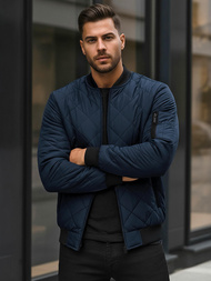 Ανδρικό μπουφάν ναυτικό μπλε OZONEE JS/MY01Z