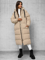 Γυναικείο μπουφάν μπεζ OZONEE JS/5M3163/62Z