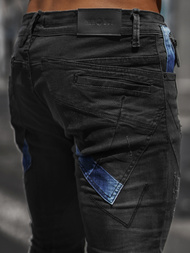 Ανδρικό τζιν παντελόνι mαύρος OZONEE NB/MP0025N