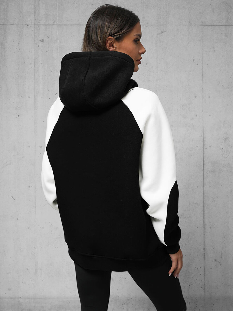 Φούτερ με Κουκούλα μαύρο OZONEE O/SWE23037Z