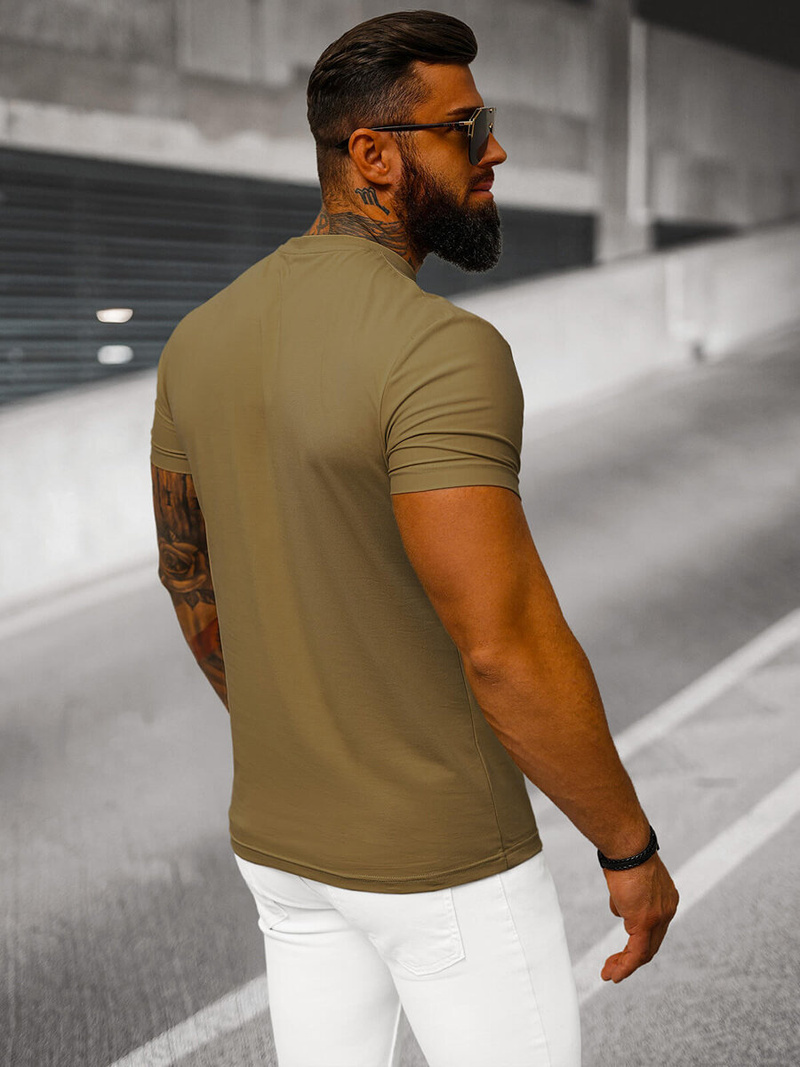 Ανδρικό μπλουζάκι καφέ OZONEE NB/MT3001