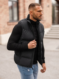 Ανδρικό αμάνικο μπουφάν μαύρο OZONEE JS/18M1159/392Z